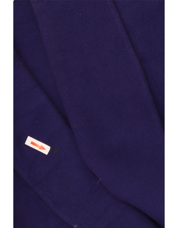Vintage mujer oversize abrigo de doble pecho IT 42 lana púrpura mediana
