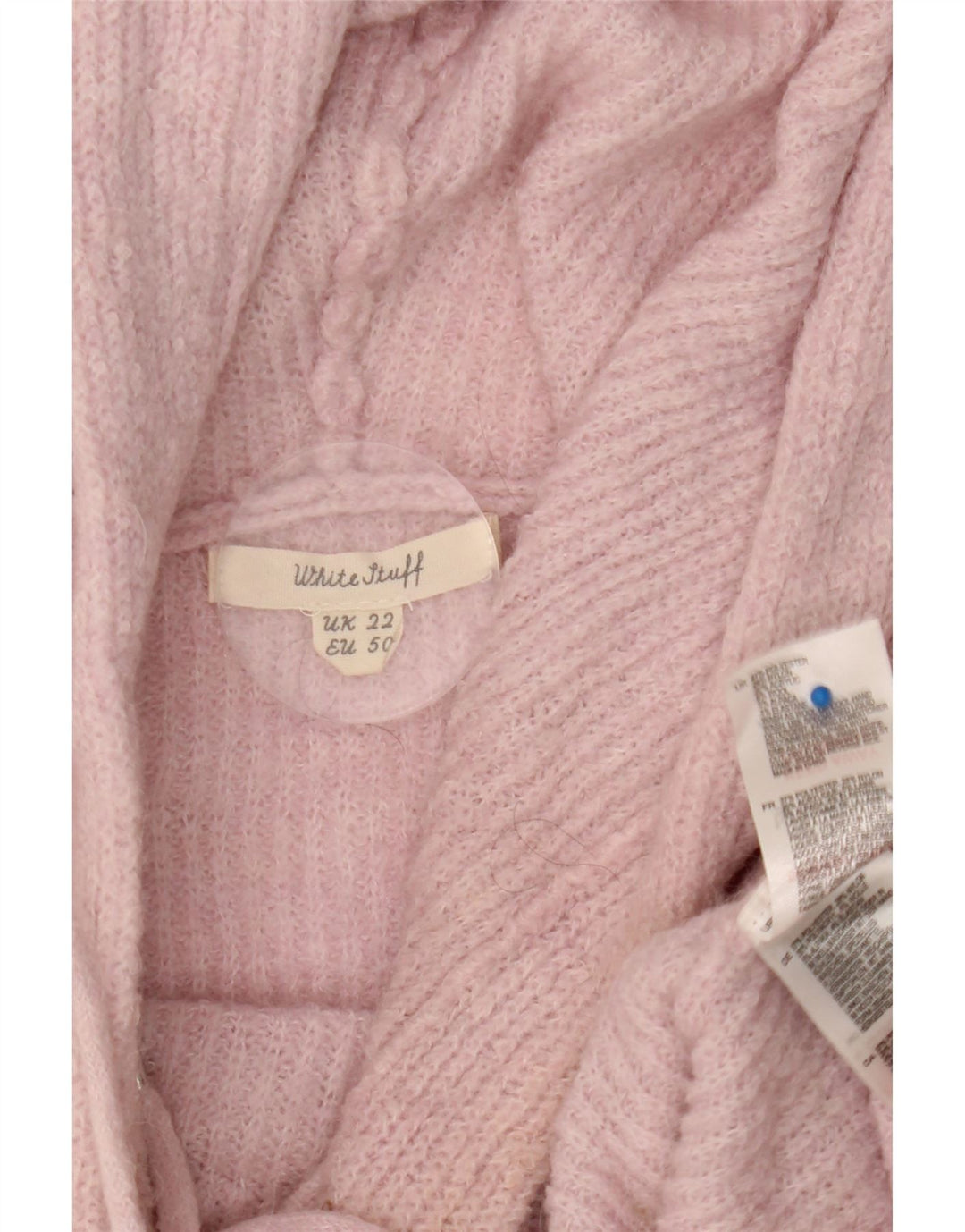 White Stuff Suéter tipo jersey extragrande con capucha para mujer UK 22 3XL Poliéster rosa