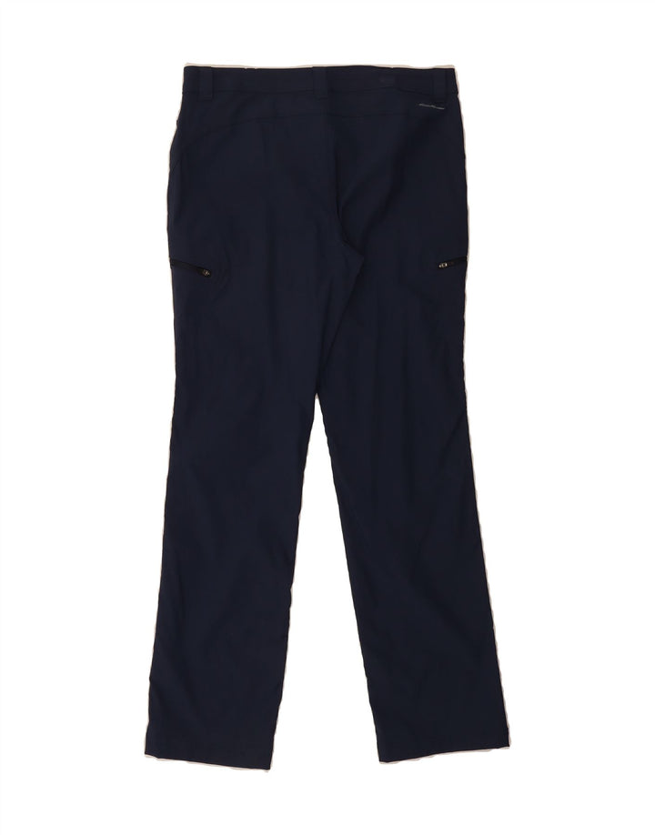 EDDIE BAUER Womens Straight Cargo Trousers US 8 Medium W32 L31 Navy Blue Vintage Eddie Bauer and Second-Hand Eddie Bauer from Messina Hembry 