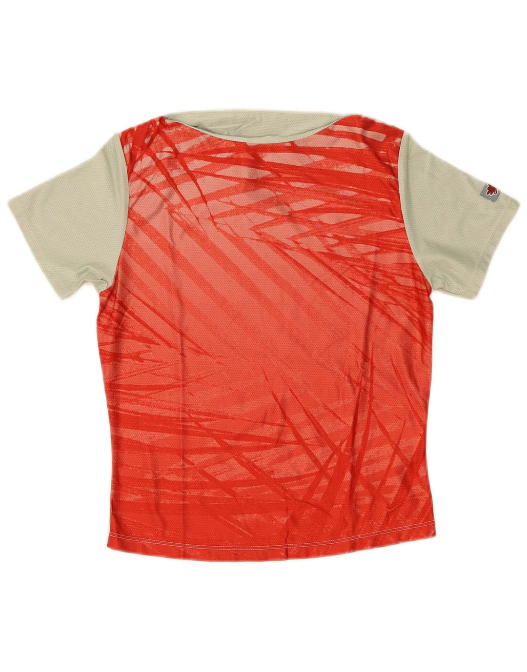 Nike Camiseta gráfica para mujer UK 10/12 Medium Rojo Colorblock Poliéster