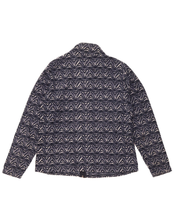 Marks & Spencer Chaqueta polar para mujer UK 46 Grande Azul marino Geométrico