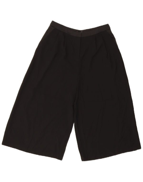 Topshop Bermudas de pierna ancha y cintura alta para mujer UK 10 Small W28 Negro