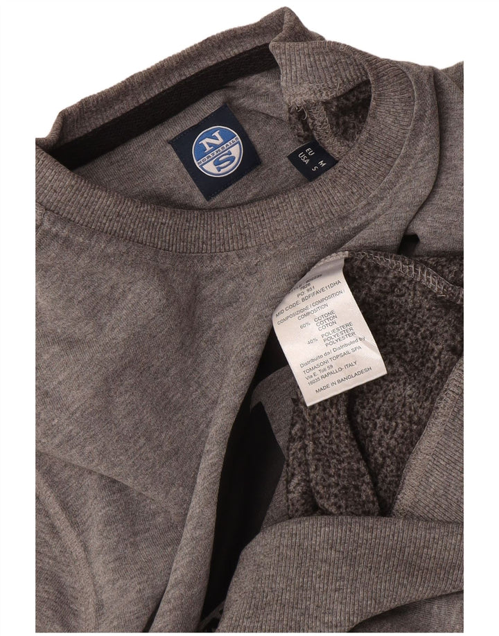North Sails Sudadera Gráfica Para Hombre Jersey Pequeño De Algodón Moteado Gris