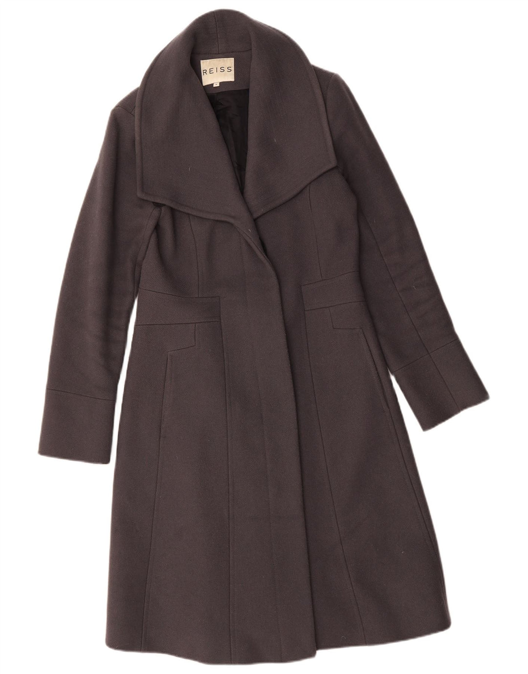 Abrigo Reiss para mujer UK 44 Lana gris medio