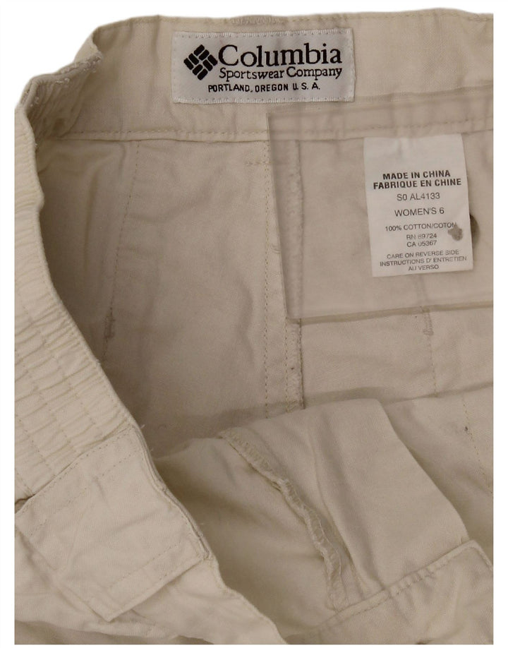 Columbia Pantalones cortos cargo para mujer US 6 Medium W28 Algodón beige