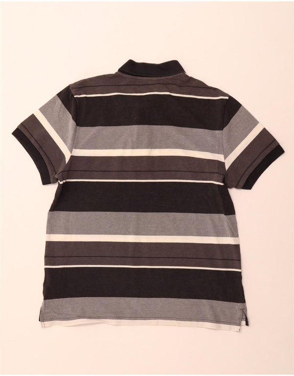 Polo NIKE para hombre de algodón a rayas grises grandes