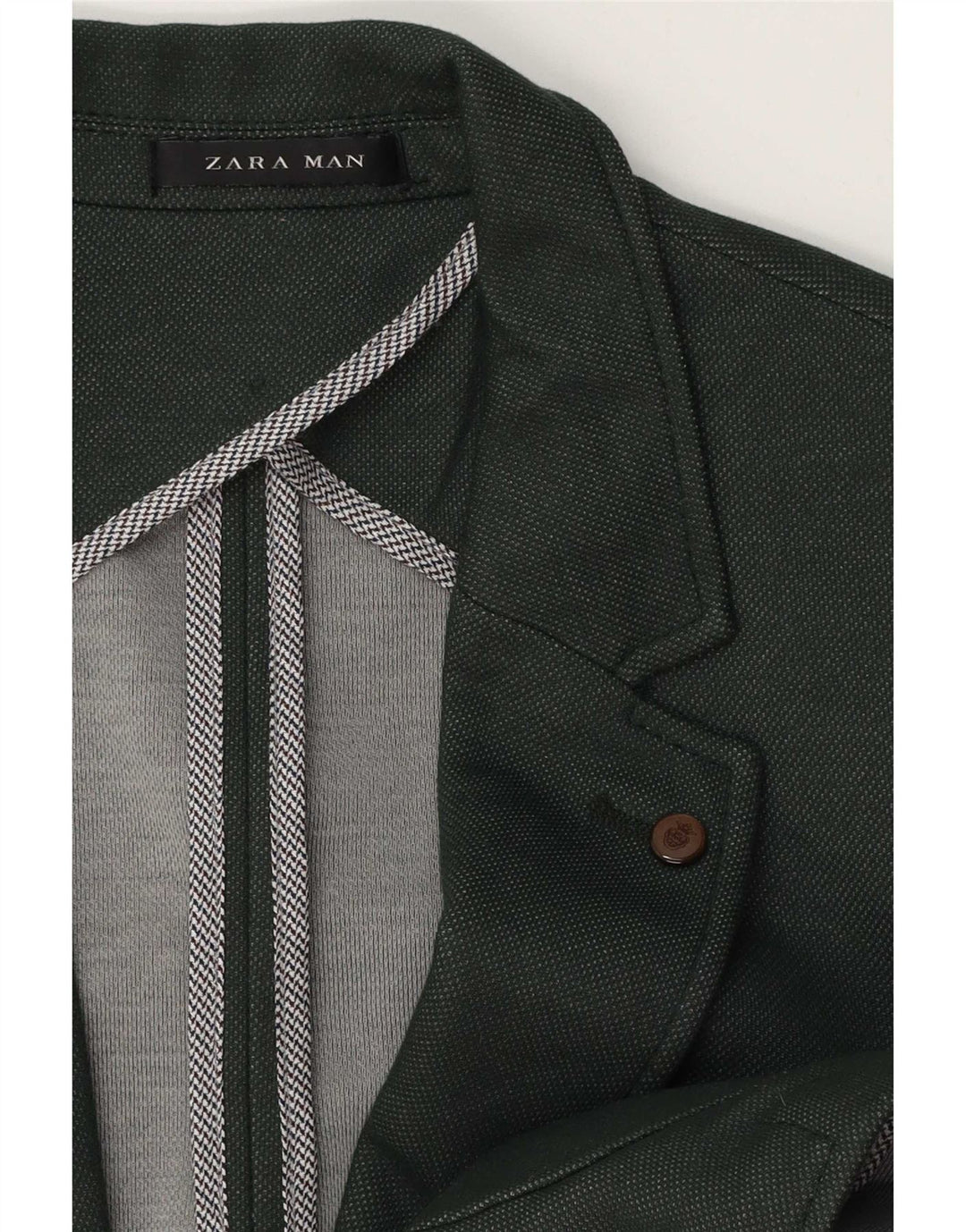 Zara Chaqueta Blazer De 2 Botones Para Hombre UK 38 Verde Medio