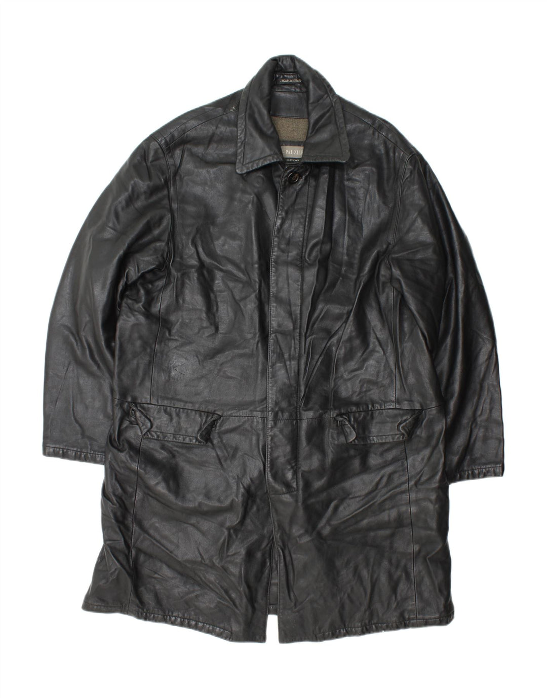 Pal Zileri Abrigo de cuero para hombre IT 52 XL Cuero negro
