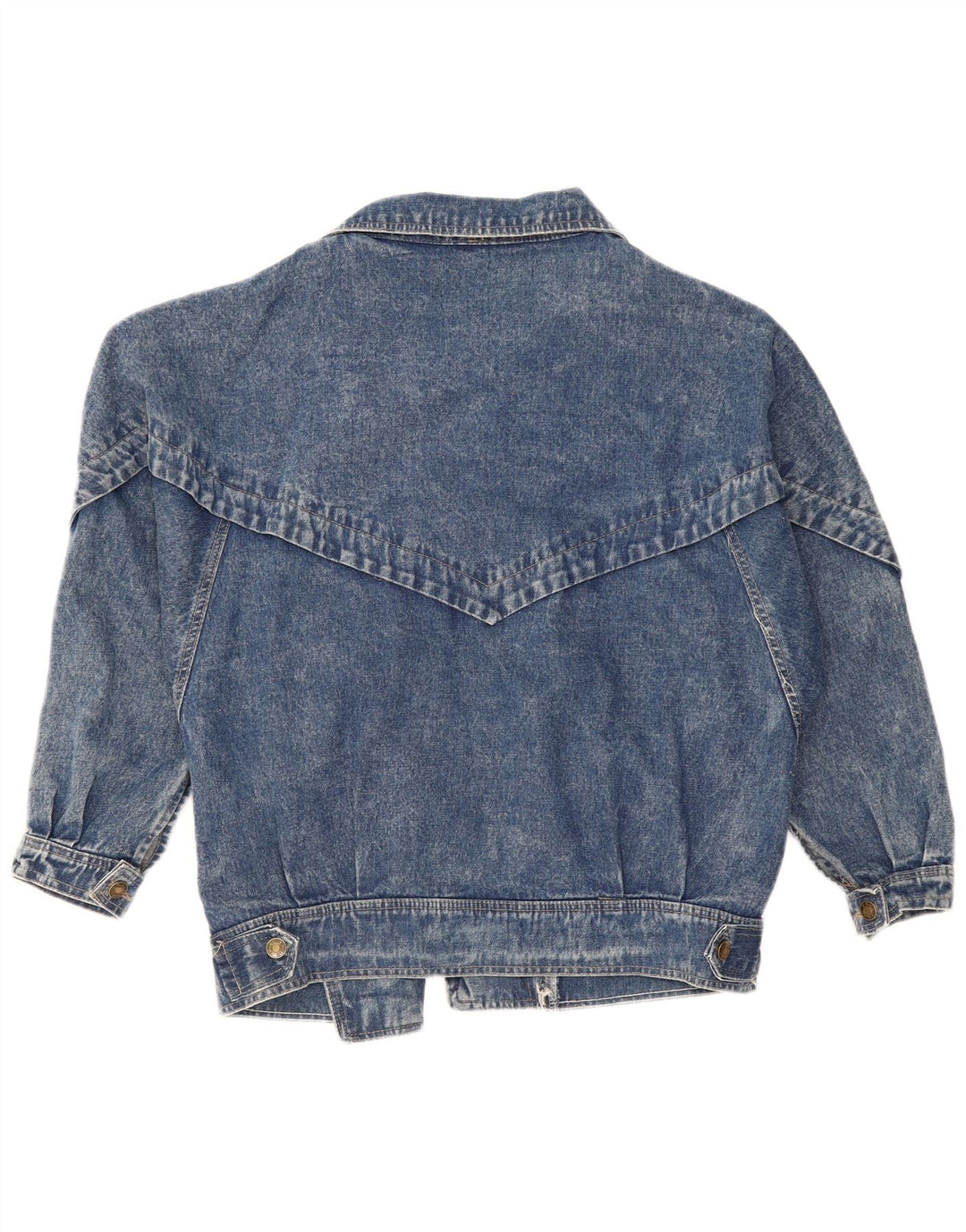 VINTAGE Chaqueta vaquera de gran tamaño para mujer Reino Unido 10 Algodón azul pequeño
