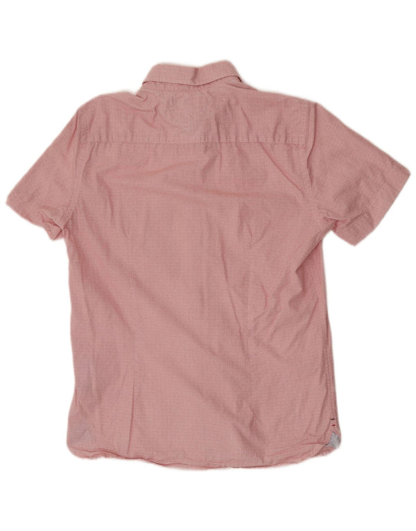 Tommy Hilfiger Camisa Slim Fit De Manga Corta De Algodón Con Manchas Rojas Medianas