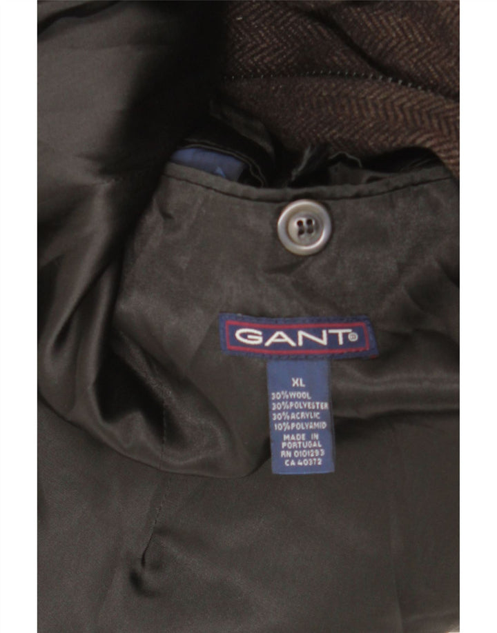 Abrigo GANT para hombre UK 42 XL Lana en espiga marrón
