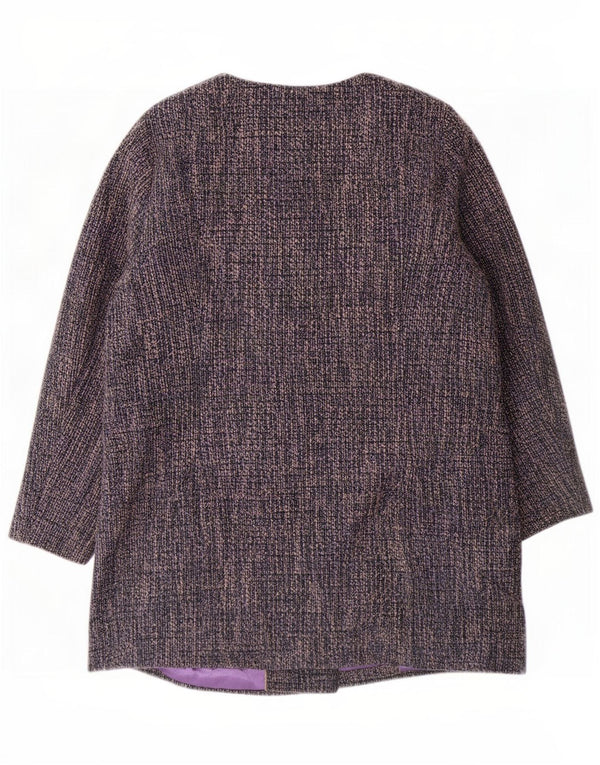 Marks & Spencer Abrigo clásico para mujer UK 40 XL Poliéster moteado azul