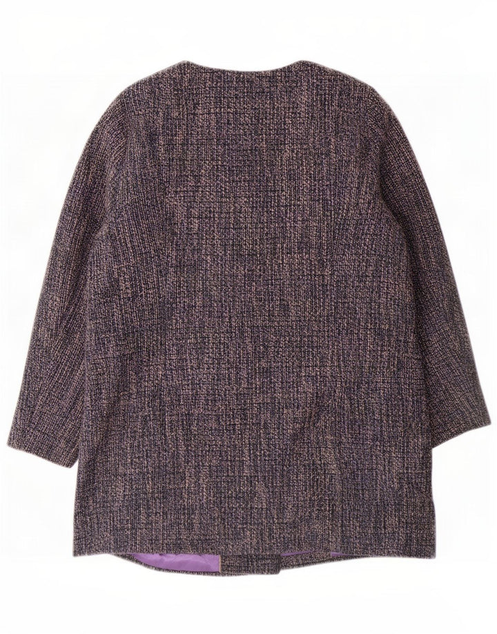 Marks & Spencer Abrigo clásico para mujer UK 40 XL Poliéster moteado azul