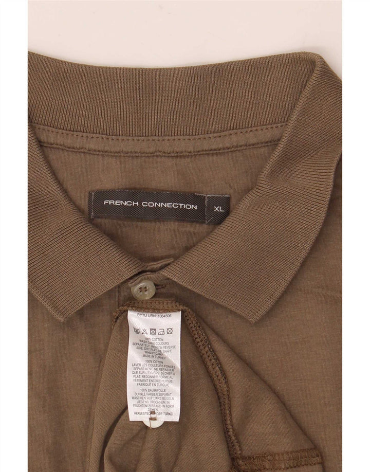 French Connection Polo Hombre XL Algodón Marrón