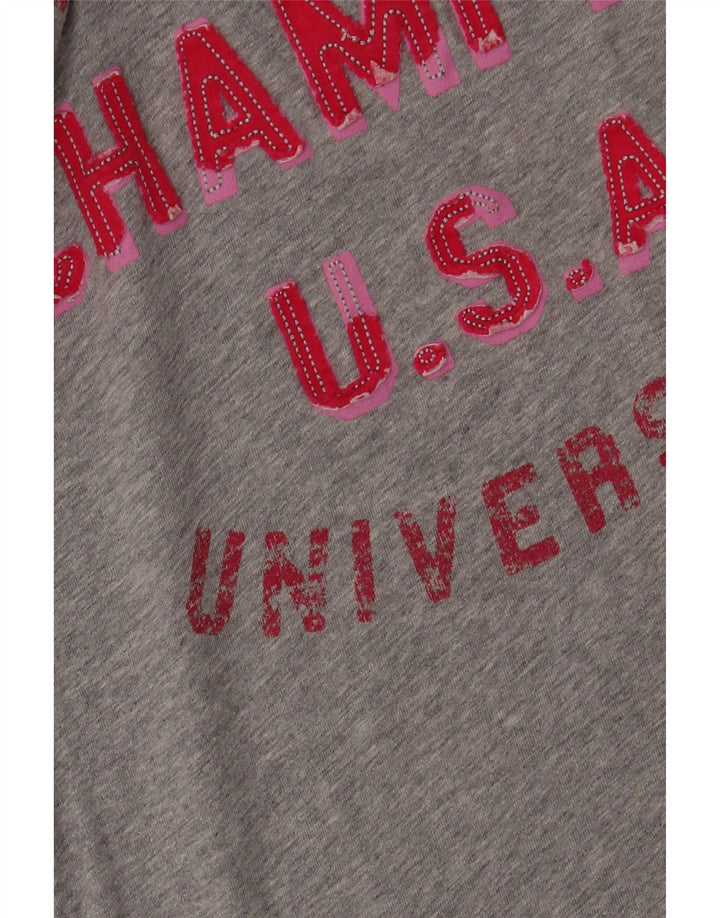 Champion Heritage Fit Top gráfico para mujer, manga 3/4, UK 44, gris medio