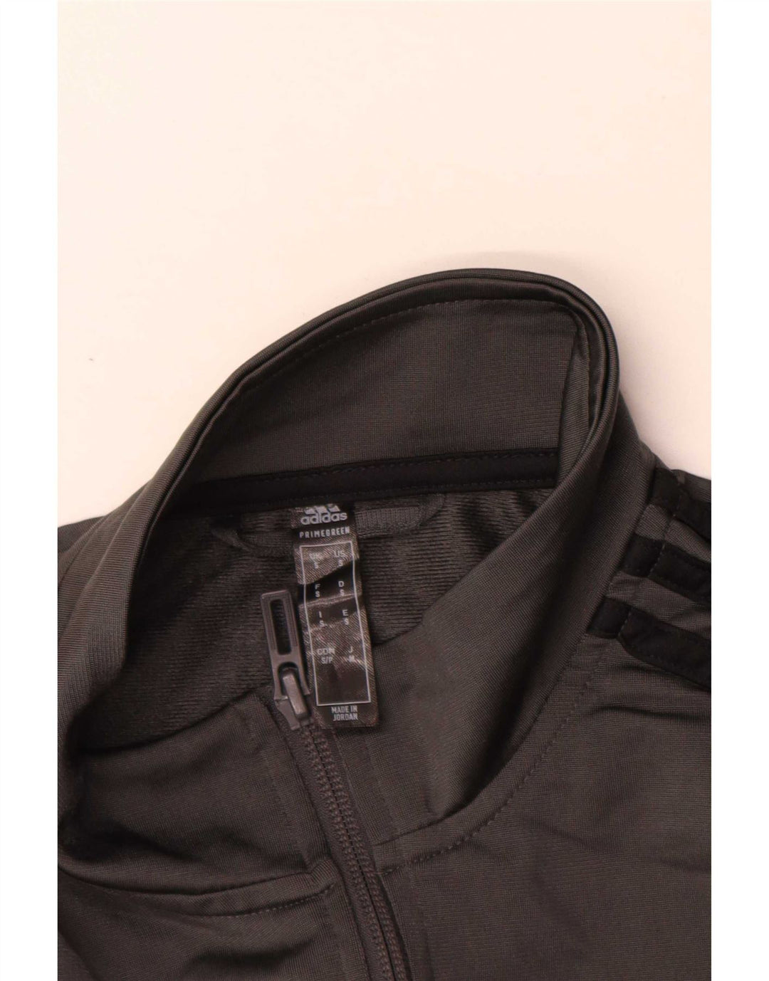 Adidas Hombre Chándal Top Chaqueta Pequeña Gris Poliéster