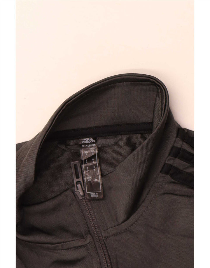 Adidas Hombre Chándal Top Chaqueta Pequeña Gris Poliéster