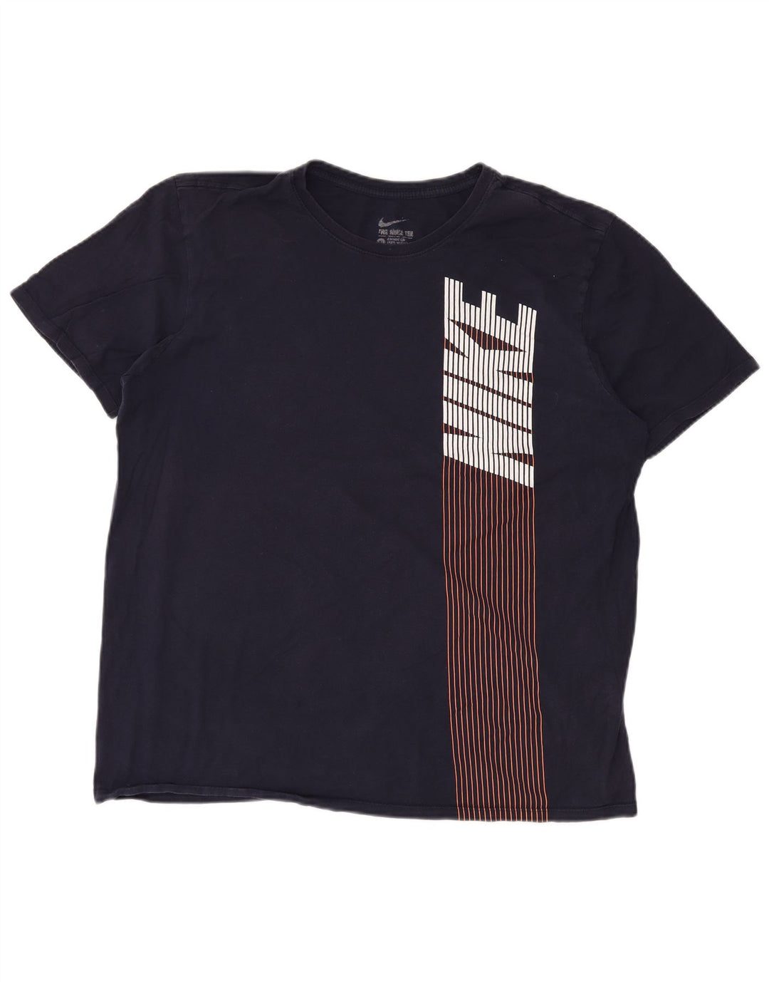 NIKE Camiseta gráfica para hombre Top XL Azul marino Algodón