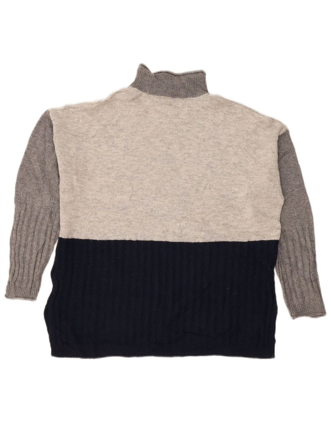 Marks & Spencer Jersey con cuello alto para mujer, talla 44, talla mediana, azul marino