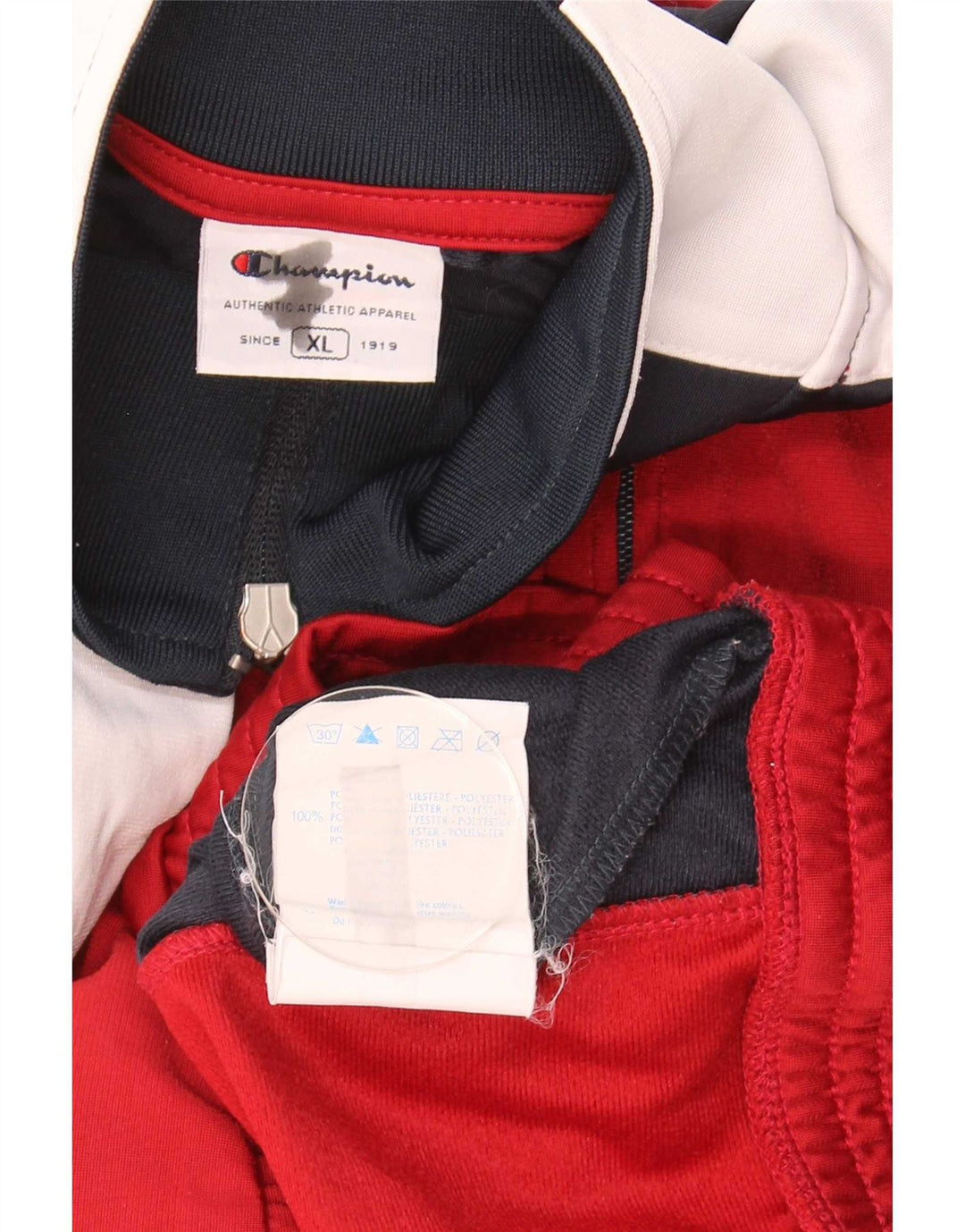 Champion Chaqueta de chándal para hombre XL Poliéster color block rojo