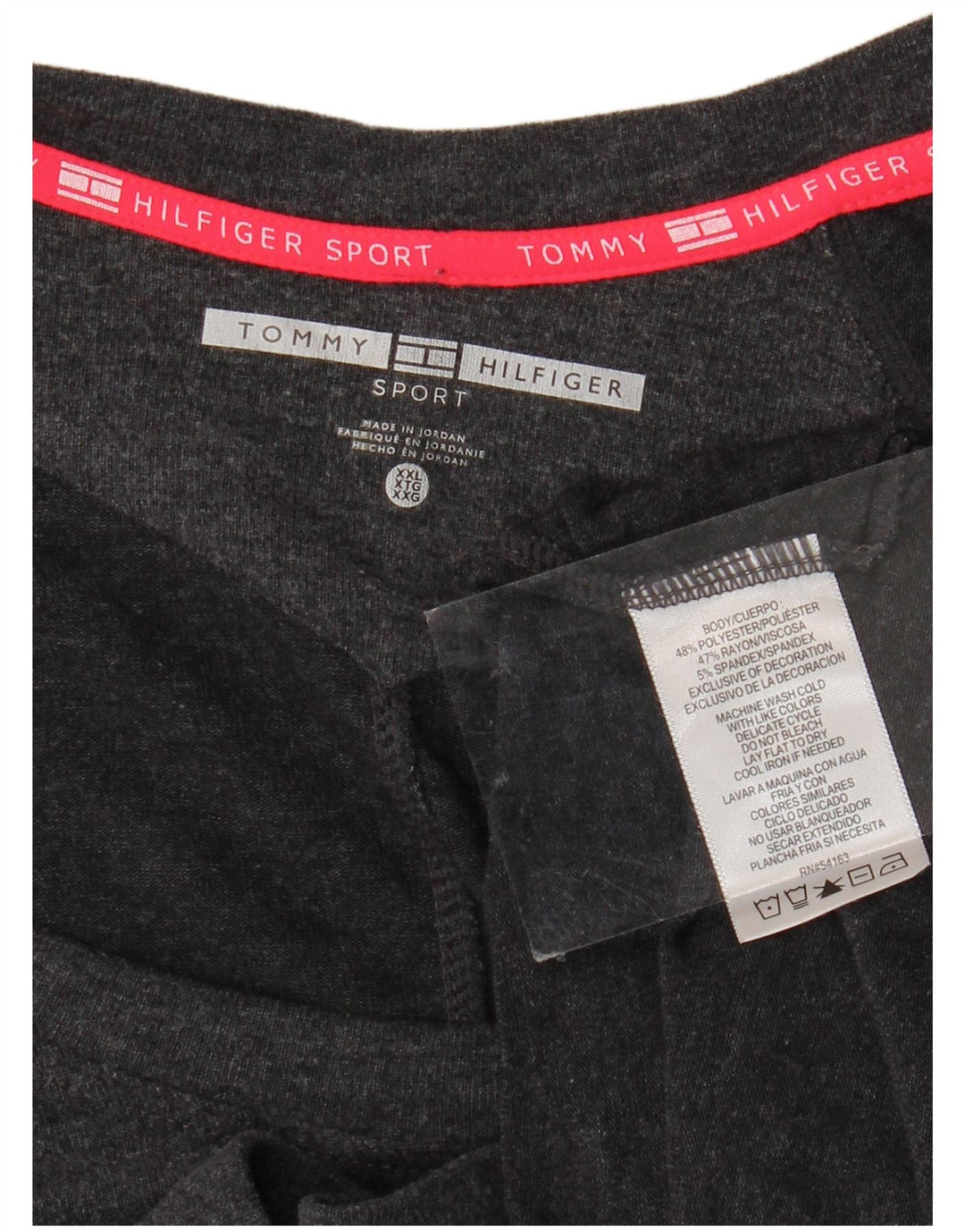 Tommy Hilfiger Top Mujer Manga Larga UK 20 2XL Poliéster Gris