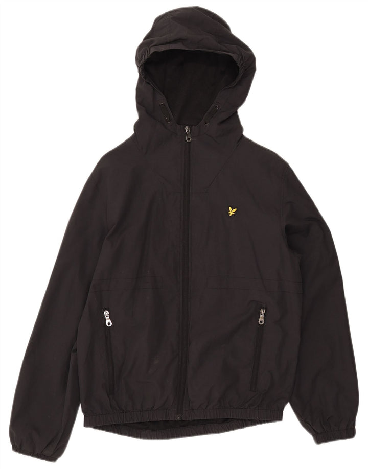 LYLE & SCOTT Cazadora bomber con capucha para niños 14-15 años Negro Algodón