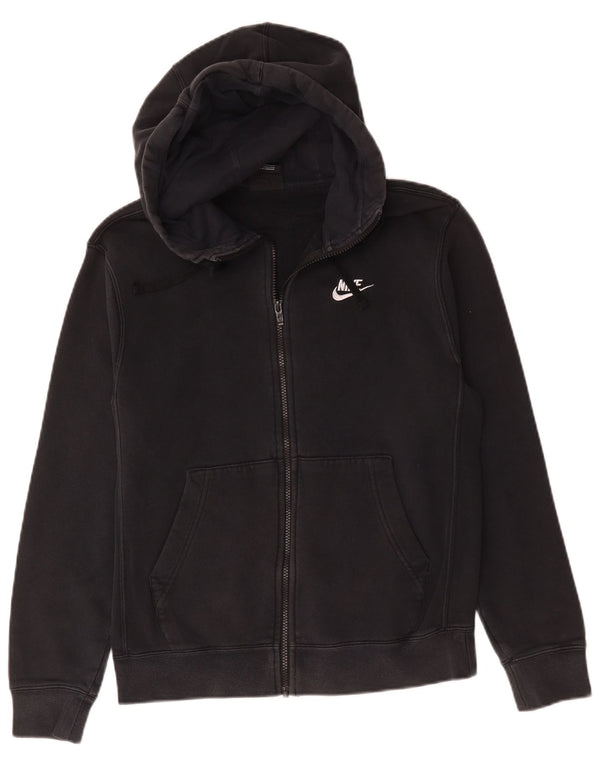 Nike - Sudadera con capucha y cremallera para hombre, talla pequeña, algodón negro