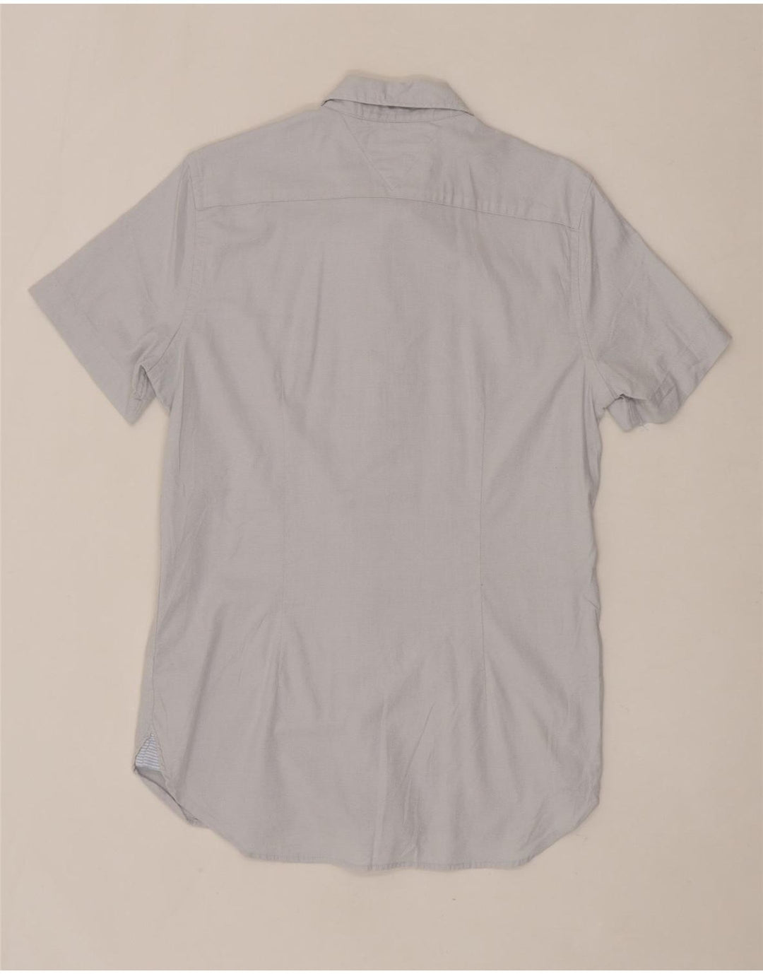 TOMMY HILFIGER Mens Slim Fit Shirt Medium Grey Cotton Vintage Tommy Hilfiger and Second-Hand Tommy Hilfiger from Messina Hembry 