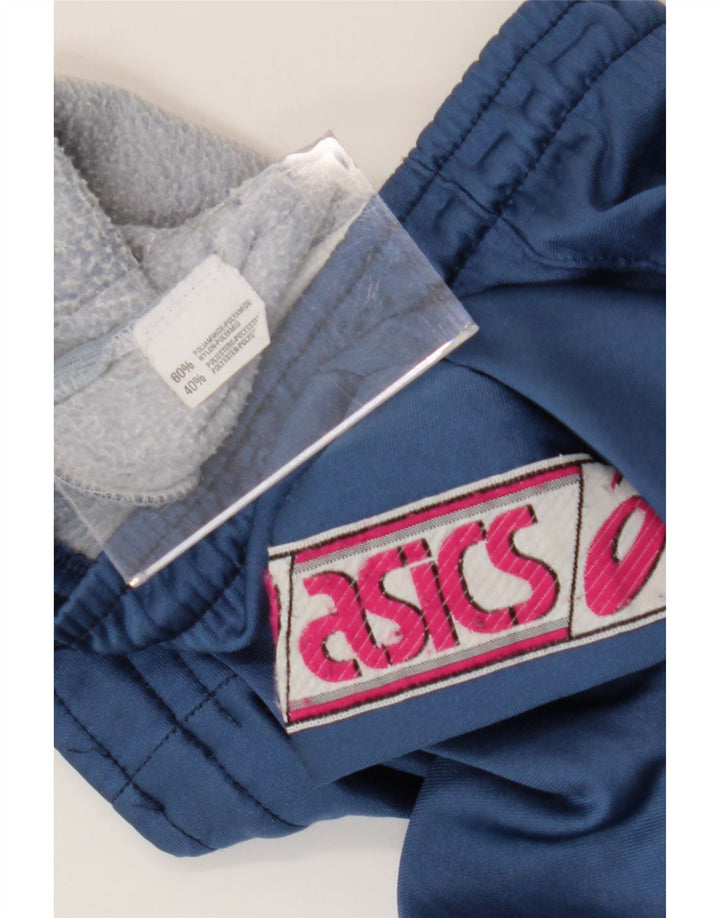 Asics Hombre Pantalones De Chándal Gráfico Poliamida Color Block Azul Medio