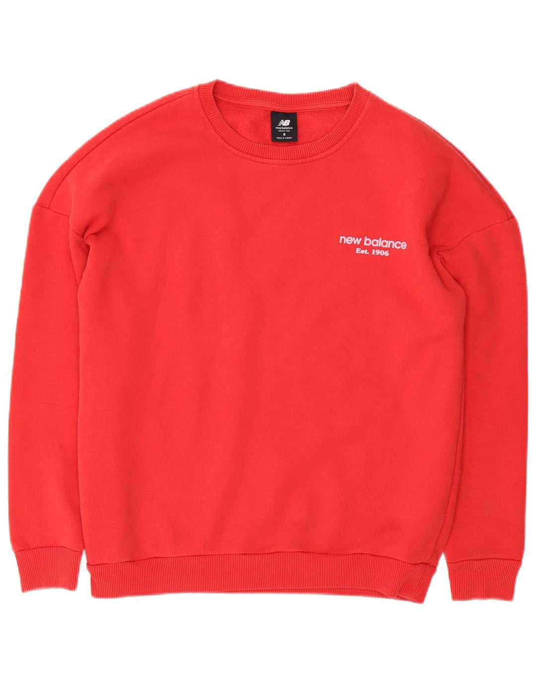 New Balance Hombre Sudadera Jumper Small Rojo Algodón