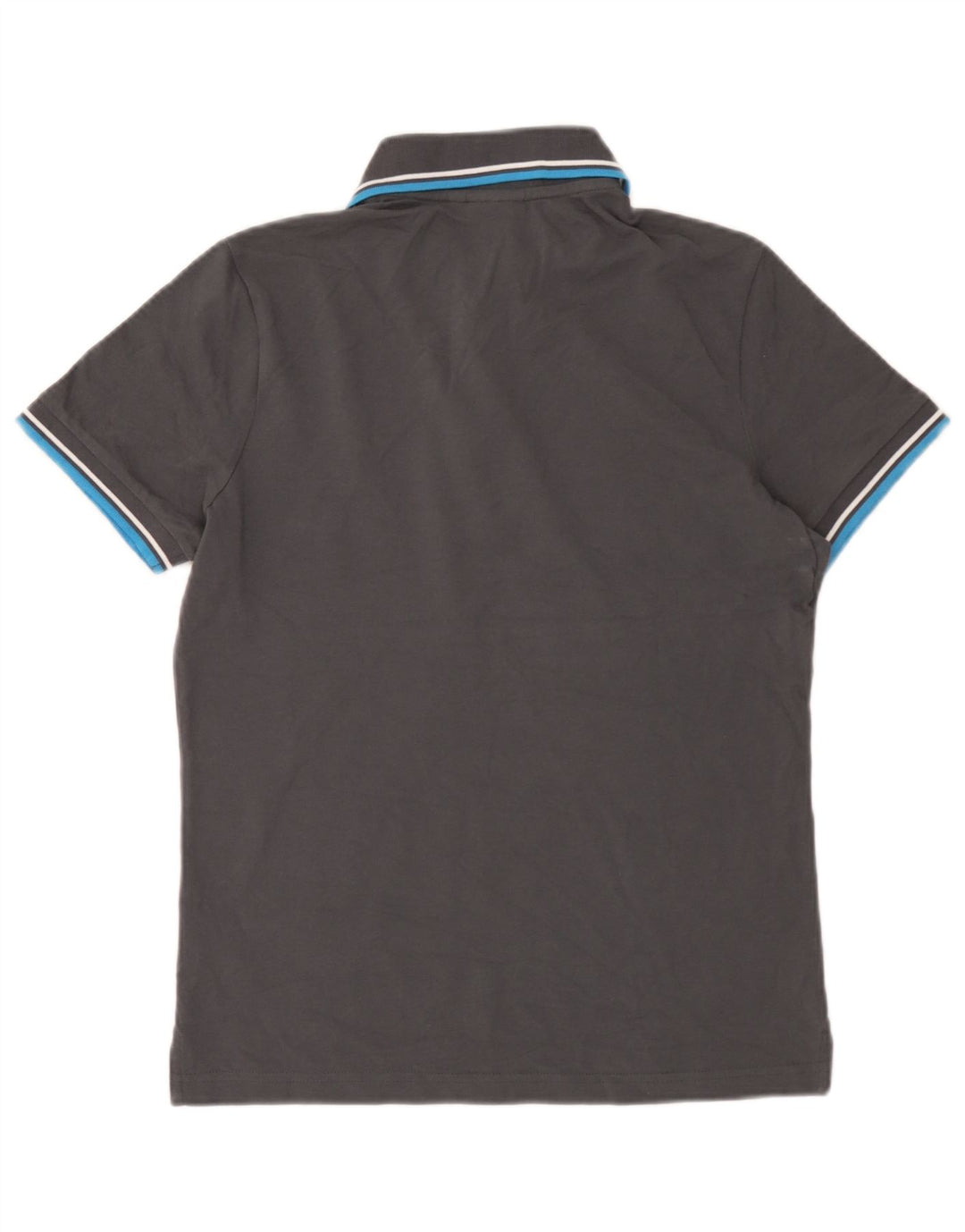 Diadora Polo Hombre De Algodón A Rayas Gris Pequeño