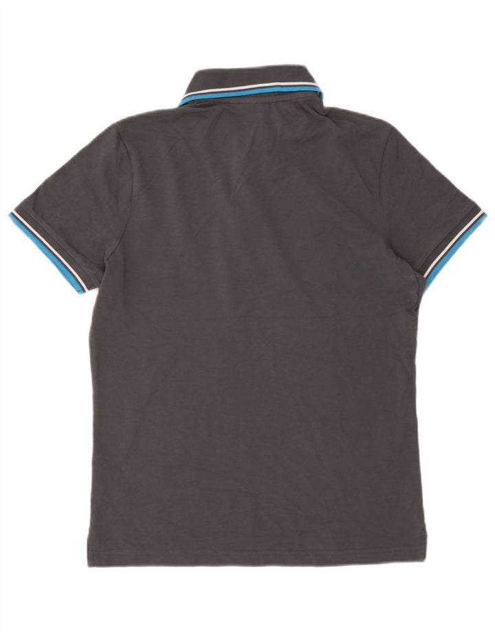 Diadora Polo Hombre De Algodón A Rayas Gris Pequeño