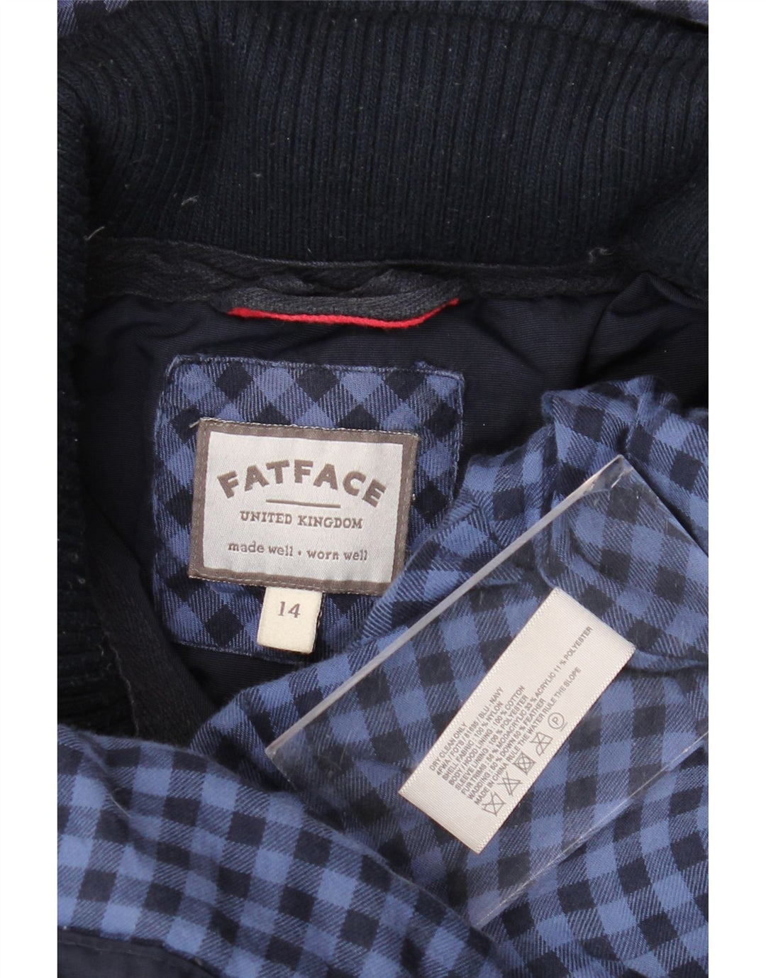 Parka con capucha para mujer Fat Face UK 44 Medium Azul marino Nylon