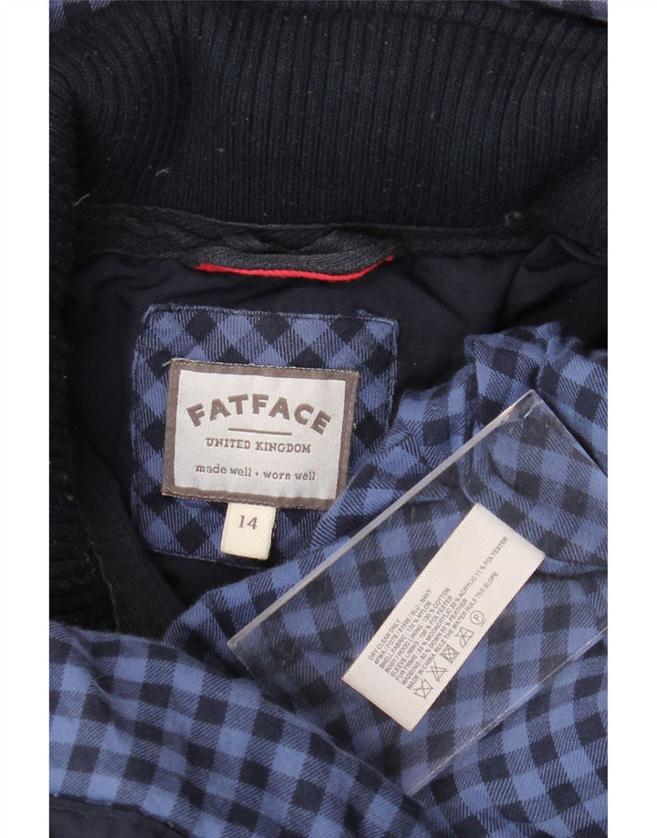 Parka con capucha para mujer Fat Face UK 44 Medium Azul marino Nylon