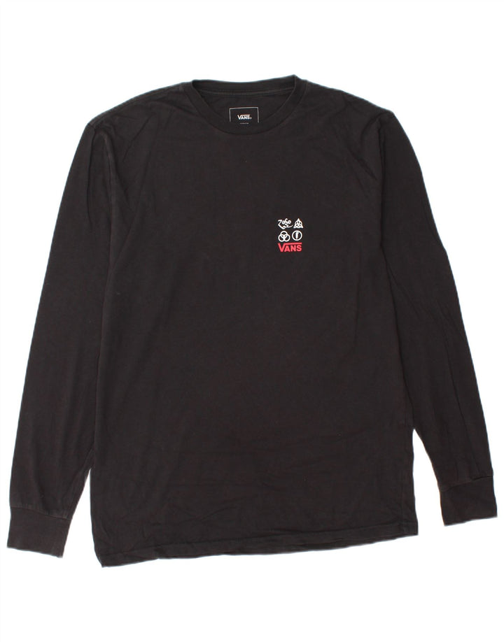 VANS Hombre Classic Fit Graphic Top Manga Larga Algodón Negro Mediano