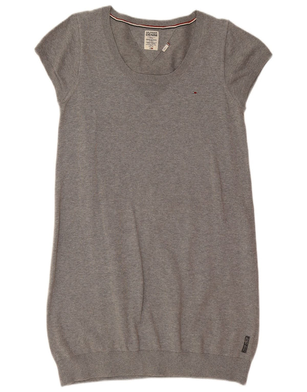 Tommy Hilfiger Vestido tipo jersey para mujer Reino Unido 44 Algodón gris grande