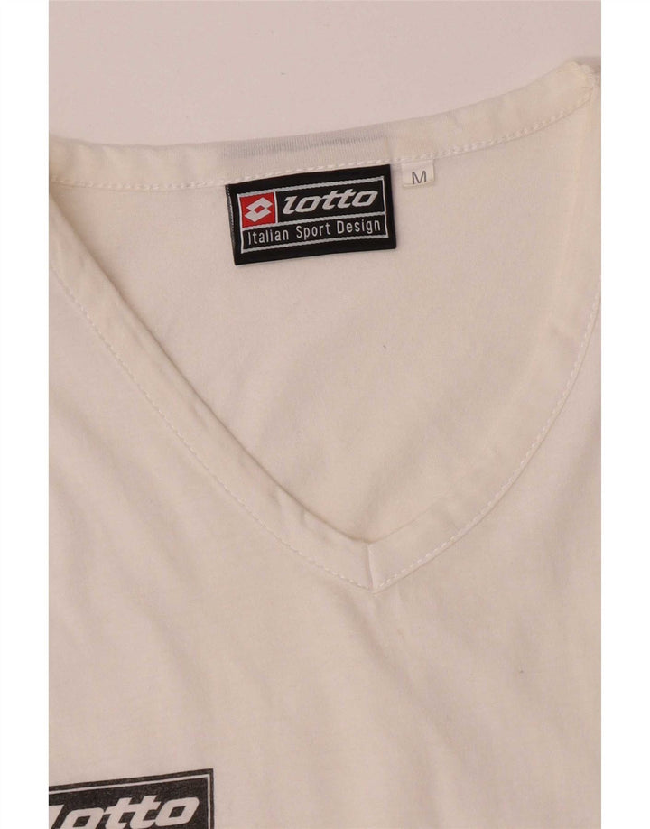 Lotto Hombre Camiseta Sin Mangas Medium White