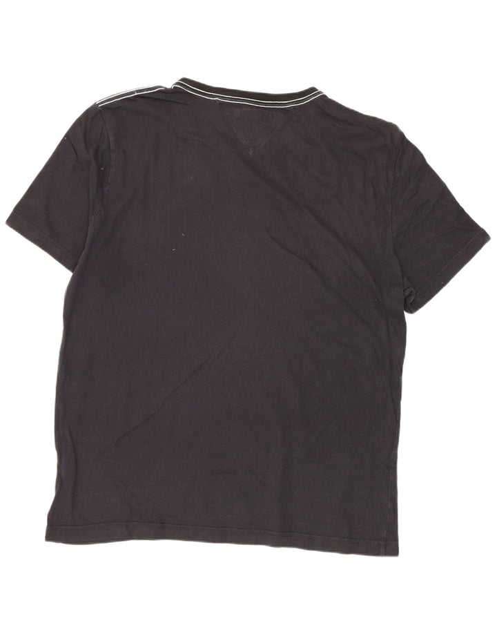 Tommy Hilfiger - Camiseta gráfica para hombre, talla grande, color negro