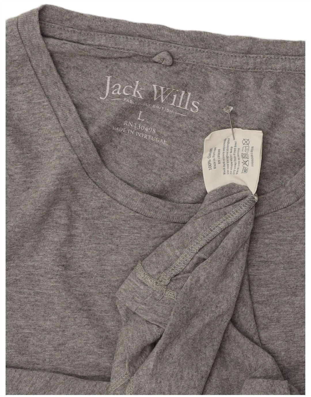 Jack Wills - Camiseta para hombre, talla grande, algodón gris