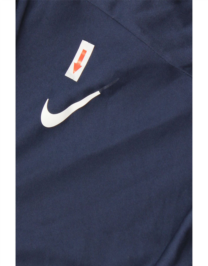 Camiseta Nike Dri Fit para hombre de manga larga azul marino mediano