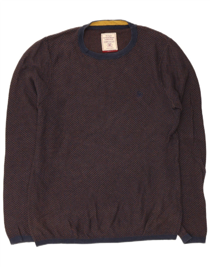 Jersey de cuello redondo para hombre Fat Face Small Azul marino Algodón