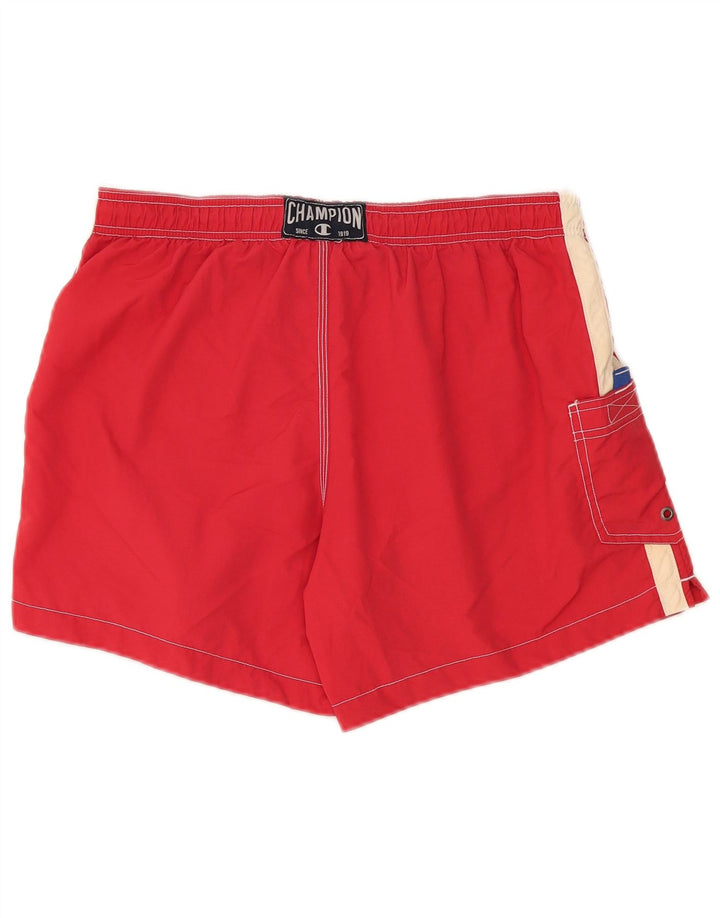 Champion Bañador Corto Para Hombre Grande Poliéster Rojo