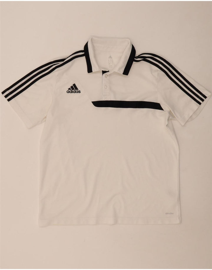 Polo ADIDAS Climalite para hombre XL Poliéster con bloques de color blanco