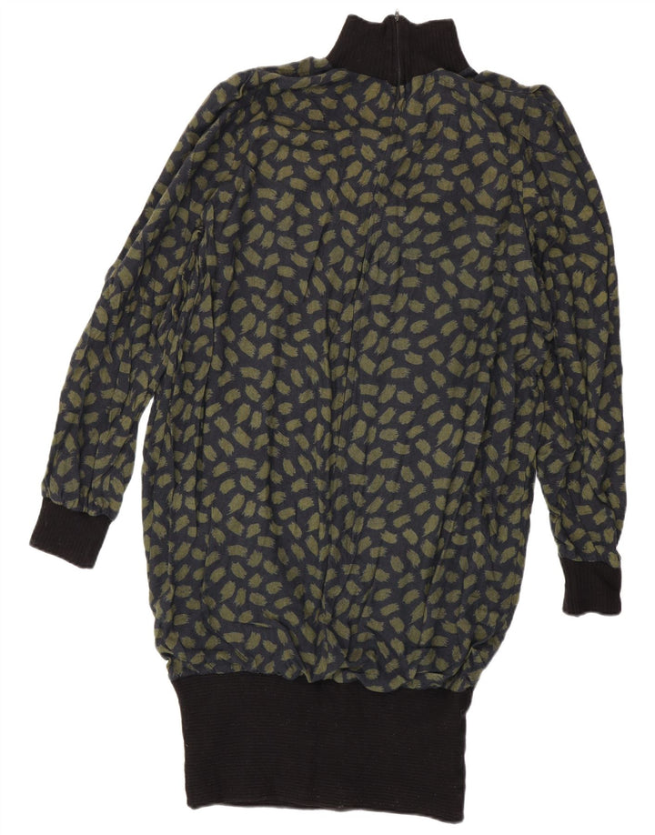 AVEDON Vestido tipo jersey de manga larga con estampado abstracto para mujer IT 48 XL Azul marino