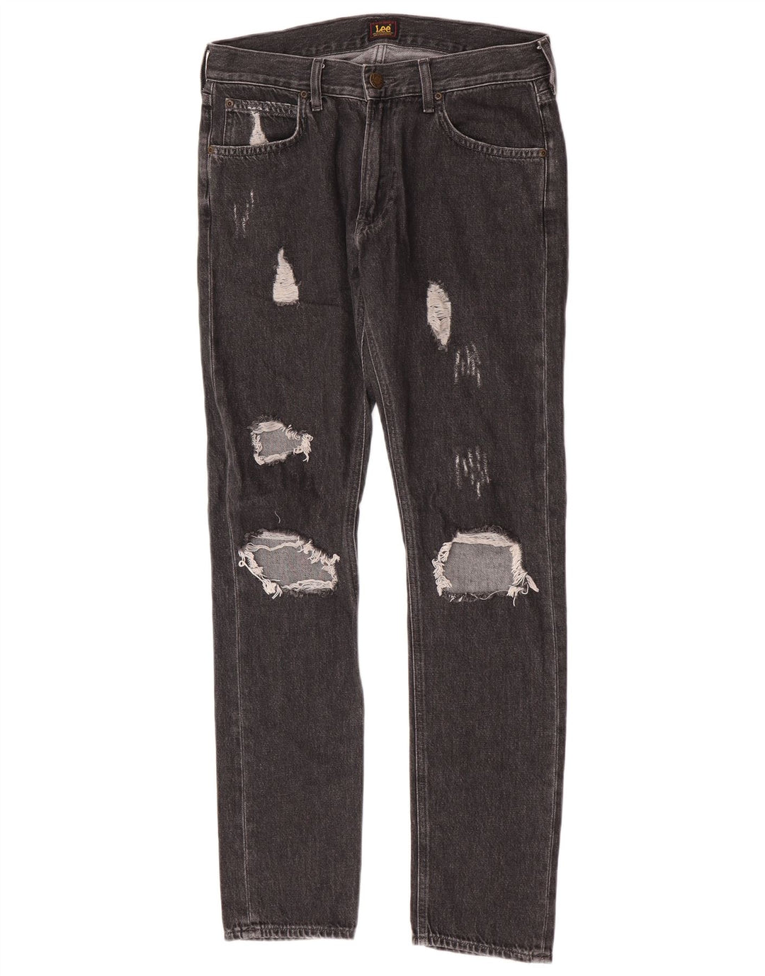 Vaqueros ajustados desgastados para hombre Lee W31 L32 Algodón gris