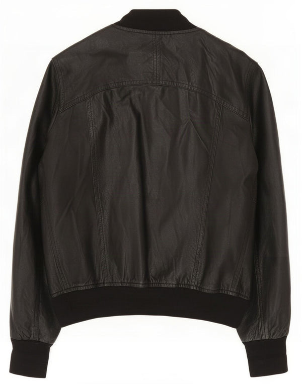 Chaqueta de cuero vintage para mujer Reino Unido 14 Negro medio