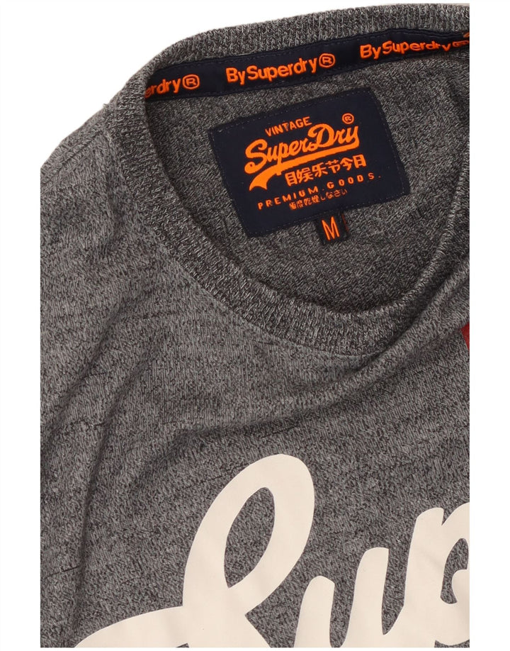 Superdry Camiseta con gráfico retro y moteado en gris medio para hombre
