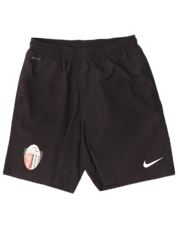 Nike Mens Ascoli Calcio 1898 pantalones cortos deportivos grande negro poliéster
