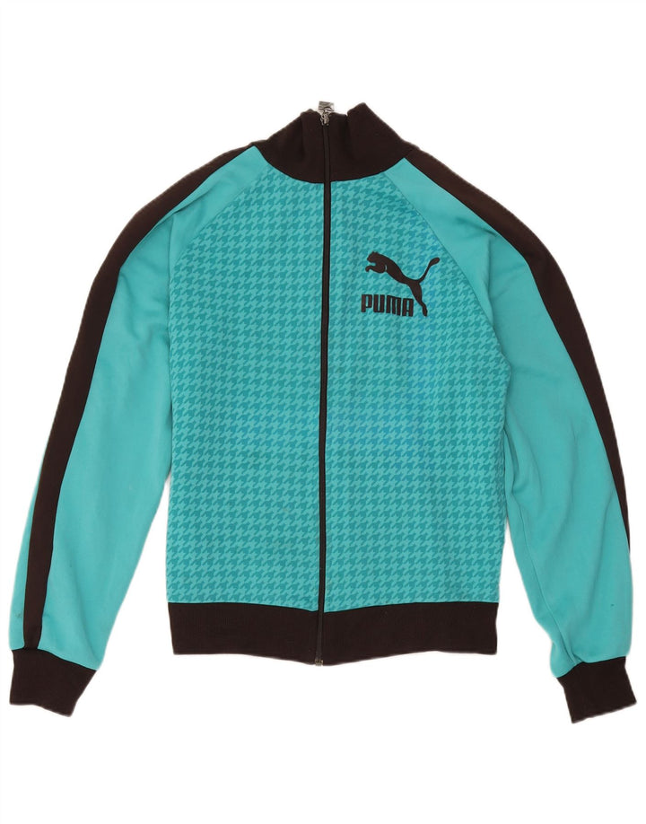 Puma Chaqueta De Chándal Con Estampado Gráfico De Poliéster Color Block En Azul Medio