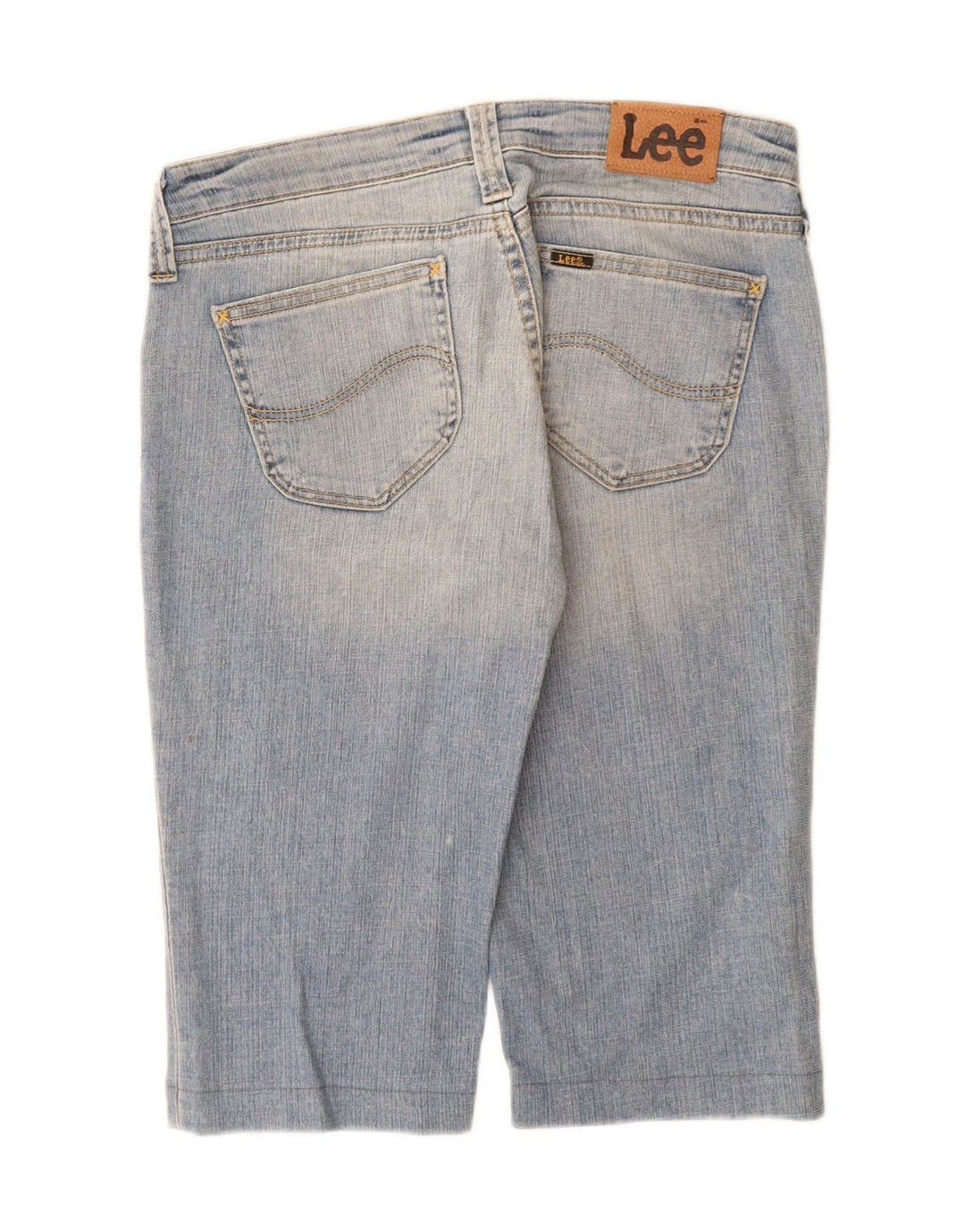 Bermudas Lee Mujer Denim Shorts W31 Algodón Azul Medio